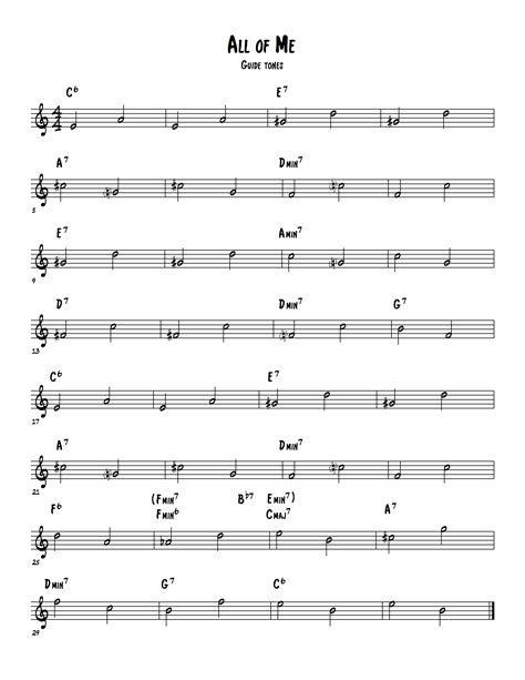 All Of Me Chords Jazz - Sheet and Chords Collection