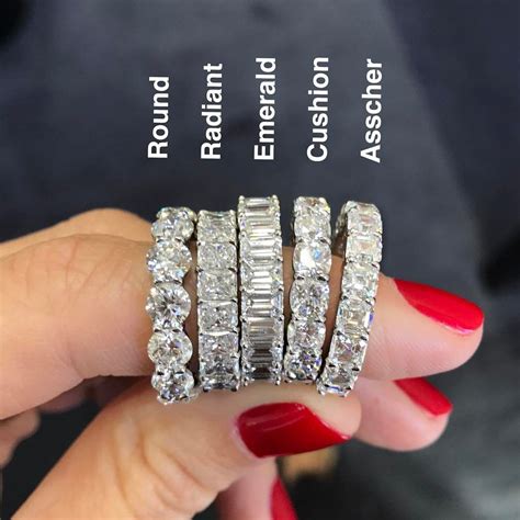 Eternity bands in all shapes, which is your fav?? Mine's Emerald ...