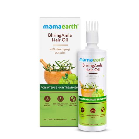 Buy Mamaearth Bhring Amla Hair Oil With Bhringraj & Amla, 250ml Online ...