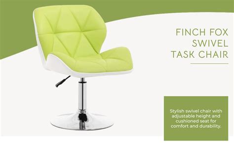 Finch Fox Leatherette Swivel Height Adjustable Task Chair/Study Chair ...