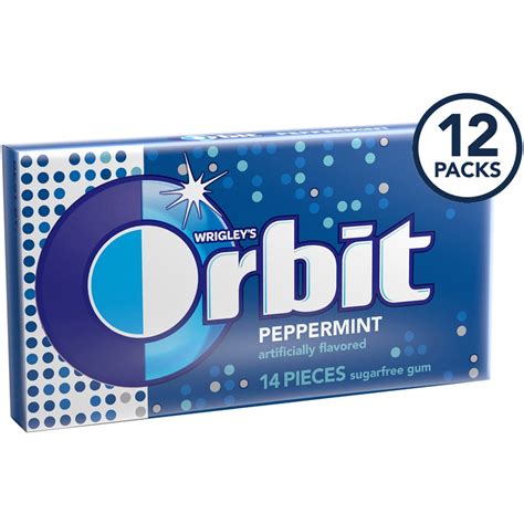 Orbit 21486 Peppermint Sugarfree Gum - 12 packs | Nordisco.com