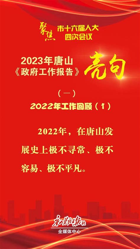 2023年唐山《政府工作报告》亮句