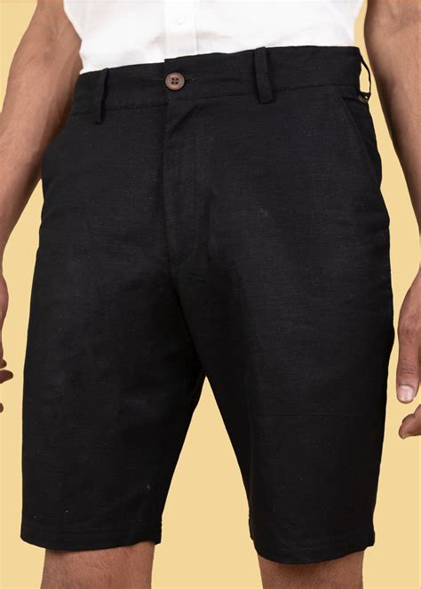 Black Linen Shorts for Men – Linen Trail