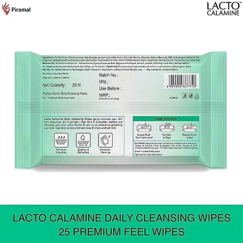 Buy LACTO CALAMINE DAILY CLEANSING FACE CLEANSING WIPES WITH ALOE VERA ...