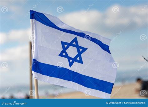 A Symbol of Unity and Identity: the Star of David on a Flag Stock Photo - Image of white ...
