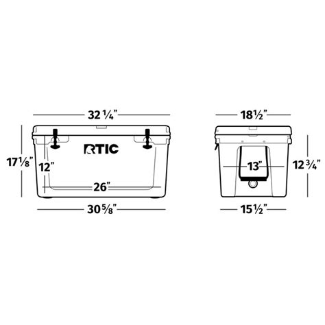 RTIC Outdoors Ultra-Tough White 65-Quart Insulated Personal Cooler 4965 ...
