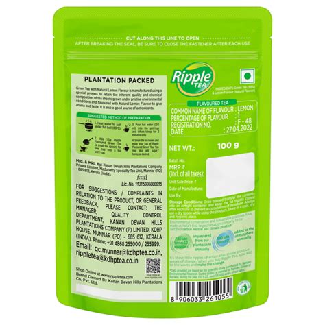 Lemon Green Tea Online 100g | Ripple Tea