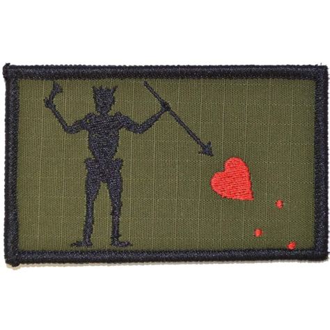 Edward Teach Blackbeard Pirate Flag - 3.75x2.25 Patch