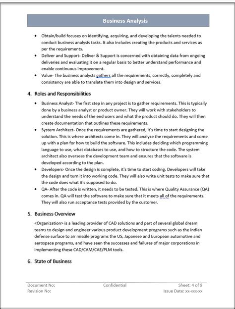 Business analysis Process Templates – ITSM Docs - ITSM Documents ...