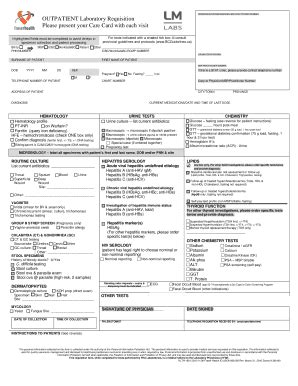 Outpatient Laboratory Requisition - Physicians - Fraser Health - Fill ...