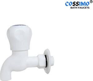 COSSIMO White PVC Bib Cock for Kitchen/Bathroom/Wash Basins-(Hot/Cold ...