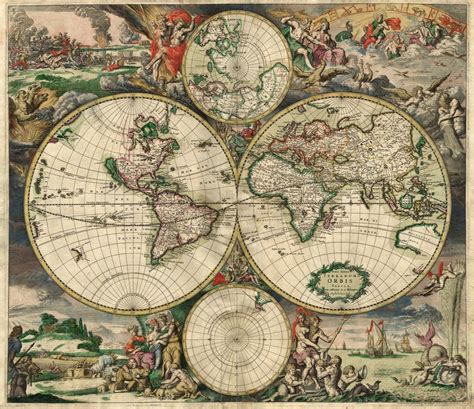 Ancient World Map From 1689 Free Stock Photo - Public Domain Pictures