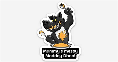 Messy Moddey Dhoo Stickers by Manx Nostalgia | Die cut stickers ...