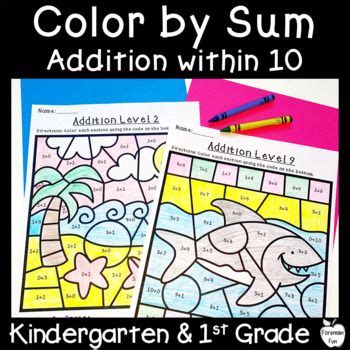 Image result for Color by Number Math Addition