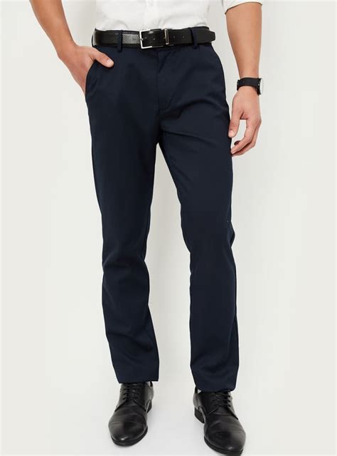 Buy Men Solid Slim Fit Formal Trousers Online at just Rs. 999.0 ...