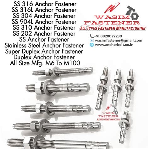 High Tensile Anchor Fastener Manufacturer & Supplier | High Strength ...