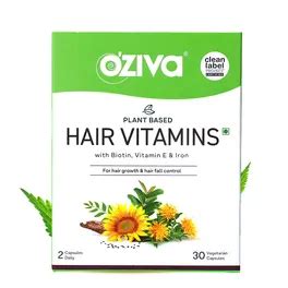 OZiva Hair Vitamins with Biotin, Vitamin E & Iron for Hair Re-growth ...