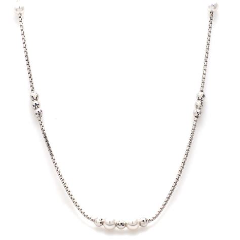 Platinum Chain with Pearls JL PT CH 651