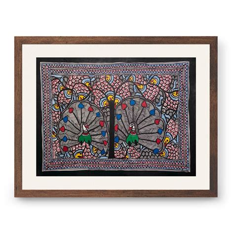 The Peacock in bageecha, Madhubani Art, Madhubani Painting – Dessine Art
