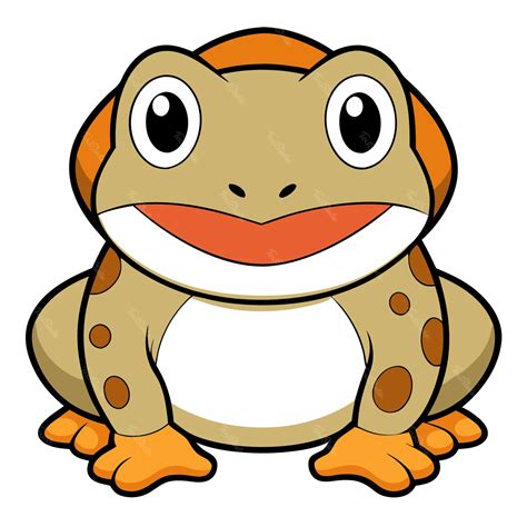 Cartoon Style Frog Character Illustration | Vector File Illustrator PREMIUM