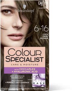Schwarzkopf Colour Specialist At Home Permanent Hair Colour - 6.16 Cool ...