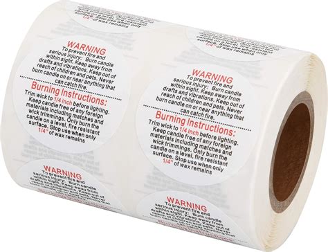 Muf Candle Warning Labels 500 Pcs Per Roll,Must-Have India | Ubuy