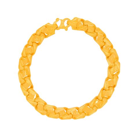 WHP Link Gold Bracelet For Men, 22KT (916) BIS Hallmark Pure Gold, Mens ...