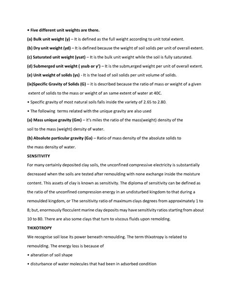 Geotechnical Engineering-1 Module 1 PART 5 - Five different unit ...