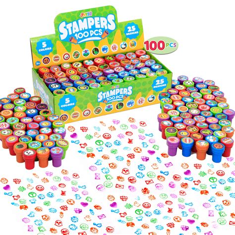 Buy 100 Pcs Assorted Stamps for Kids Self-ink Stamps (50 DIFFERENT ...