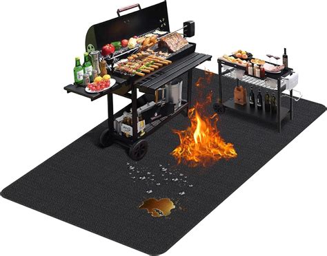 TAOMAND Large 76 x 52 inches Under Grill Mats for Outdoor Grill ...