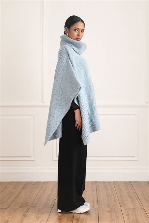 Dorothea Cowl Neck Poncho – Khaleej