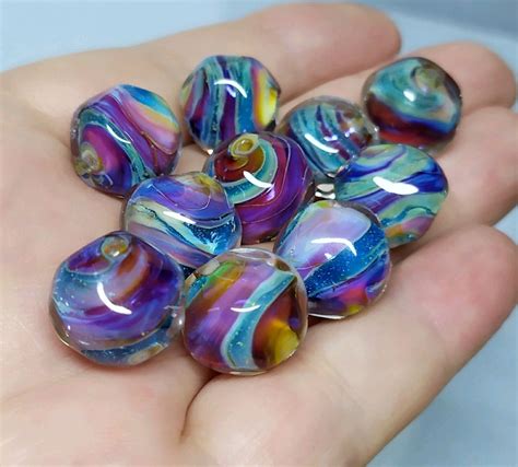 Лэмпворк бусины стеклянные "Пикассо" Стекло lampwork – заказать на ...