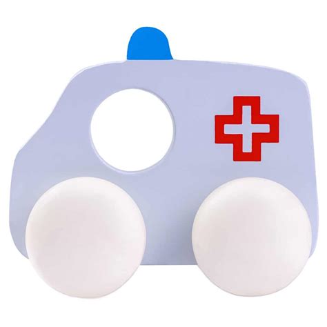 Buy Brain Factory Wooden Ambulance Toy for Ages 1 Year and Above Online ...