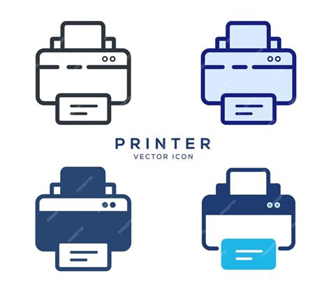 A set of printer icons | Premium Vector