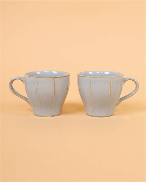 English grey glaze Ceramic Porcelain Cup 200 Ml ( Chip resistant and M ...