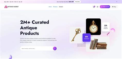 Entry #26 by jobayar11 for Antique Marketplace Main Page Design ...