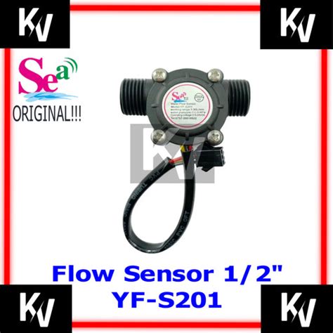 Jual YF-S201 WATER FLOW SENSOR ALIRAN AIR HALL 1/2" 1-30L/MIN YF S201 ...