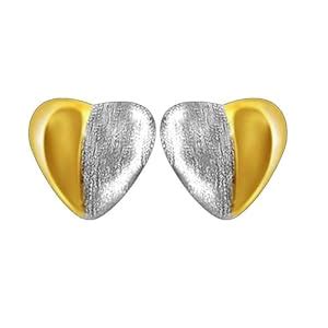 Surat Diamonds Dual Plated Heart Shaped Sterling Silver Earrings for ...
