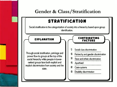 Stratification Of Gender