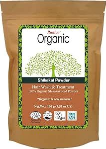 Radico Organic Shikakai Hair Treatment Powder - 100% Organic, 100% ...