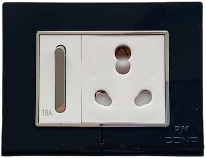Cona Status Axis Combo of 3 Model Plate + Modular Switch 16A + Socket ...