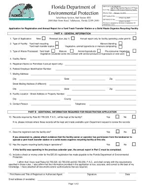 Application For Registration And Annual Report For A Yard Trash ...