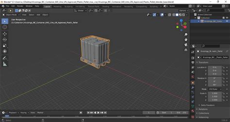 3D model Kruizinga IBC Container 640 Litre UN Approved Plastic Pallet ...