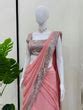 Light Pink Ready-to-Wear Lehenga Saree – Elegant & Styli