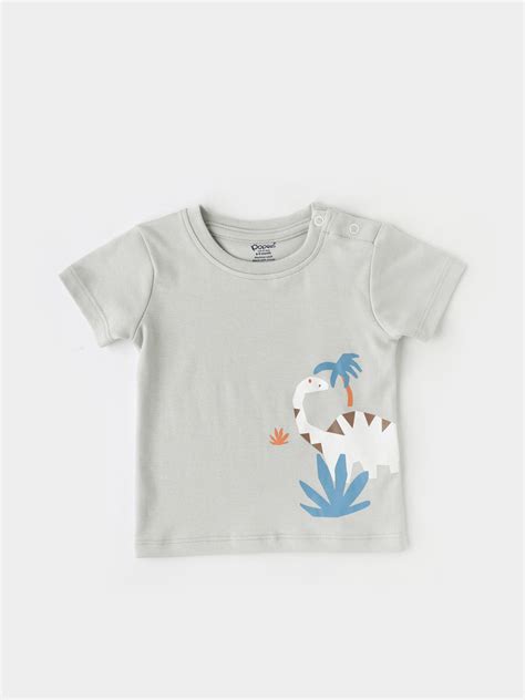 Popees Half-Sleeve Shoulder Open Tshirt for Baby Boys (3-24 Months) Ma ...