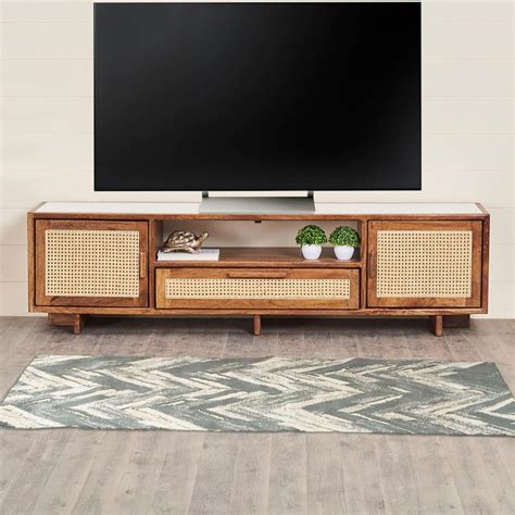 Buy Cane Connection Mango Wood TV Unit - Brown from Home Centre at just ...