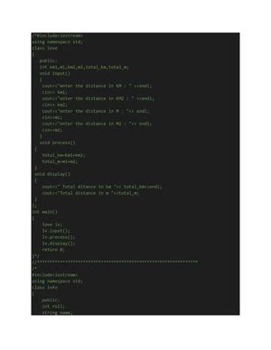 1. Student Notes as per Syllabus - Syllabus OBJECT-ORIENTED PROGRAMMING ...