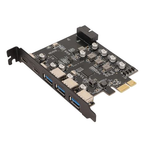 PCIE to USB Expansion Card, USB 3.0 6 Port Express Card, 3 USB C, 2 USB ...