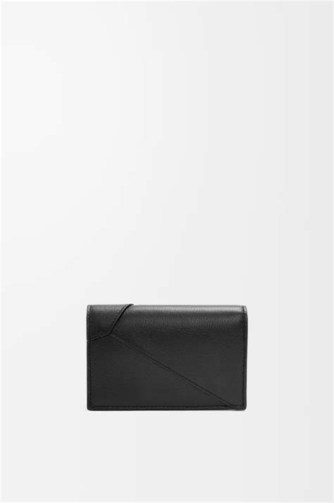 Puzzle business cardholder in classic calfskin Black - LOEWE Europe ...
