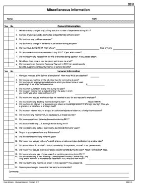 Fillable Online Drake Software - Individual Organizer - Copyright 2011 ...